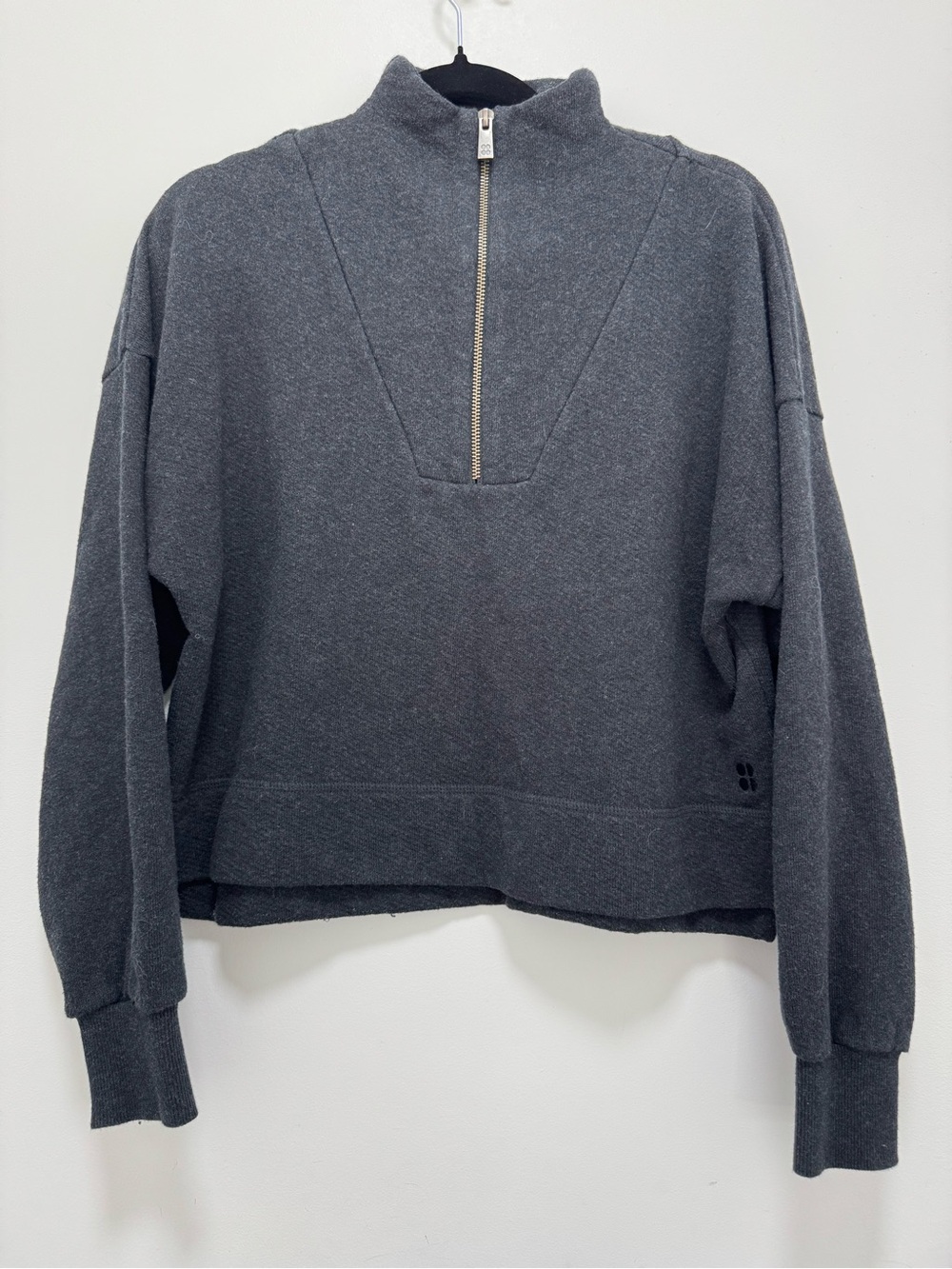 Sweaty Betty Charcoal Gray Half-Zip Pullover